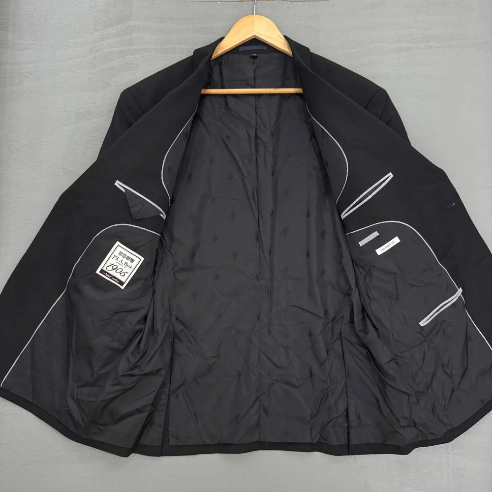 Jos. A. Bank Blazer Black 1905 Collection Tailored Fit 44 Regular